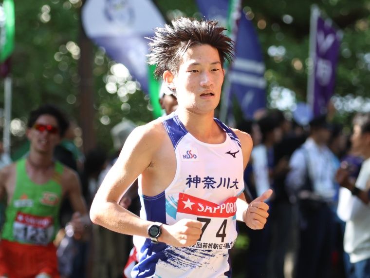 陸上・駅伝 - 神奈川大が7位で箱根駅伝本戦へ 転倒のアクシデントを