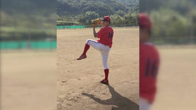 プロ野球ドラフト会議　香川県の有力候補　四国明治・赤尾侑哉投手　軟式ながら最速151キロのストレート