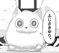 突然「ふじさきゆり。」と言い始めるシロ（高野‐Koya‐さん提供）