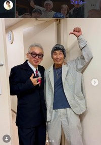 田代まさし（左）と再会2ショット＝杉田あきひろのインスタグラム＠akihirosugita_akihirovoiceより