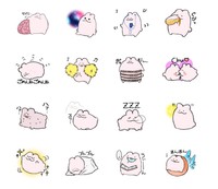 LINEスタンプシリーズ「いろんなうさぎたち」（宮土成（miyagi）さん提供）