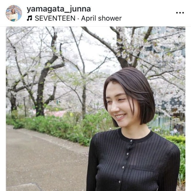 山形純菜アナウンサーのインスタグラム＠yamagata_junnaより