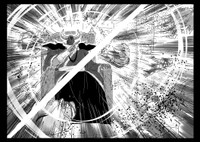 全力の攻撃も虚しく、魔王の攻撃で大ダメージを受ける（中村ゆきひろさんの提供）