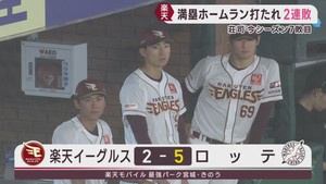 楽天イーグルス　先発荘司が満塁ホームラン被弾で７敗目　３０日
