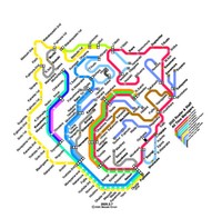 路線図アート「虎の路線図2025」（大森正樹作、2025年、作家蔵）