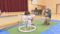 「シャボン玉おじさん」こども園でパフォーマンス　香川・観音寺市の子どもの夢事業