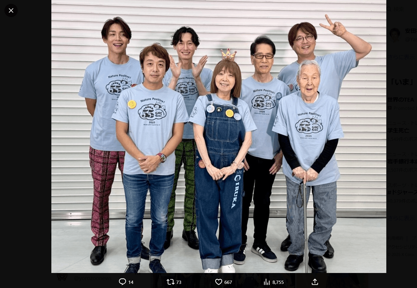 イルカのX（@IRUKA_50th）より