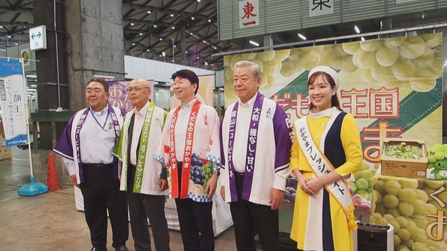 岡山県産フルーツ　本格出荷を前に知事が東京でトップセールス