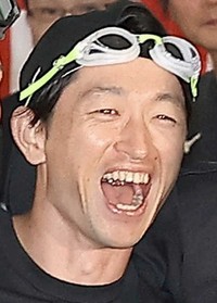 2026年のセ・リーグを制覇し、祝賀パーティーで喜びを爆発させる阪神・近本光司外野手
