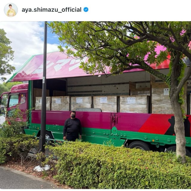 島津亜矢さんが思い悩んだコンサートトラック（島津亜矢さんの公式インスタグラムから）