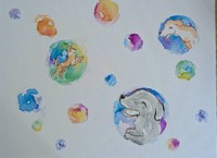 絵物語『繋げて』で展示される27枚の絵は、視力を完全に失ってまで完成させた渾身の作品