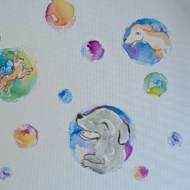 絵物語『繋げて』で展示される27枚の絵は、視力を完全に失ってまで完成させた渾身の作品