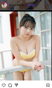 小森香乃のインスタグラム＠komori_kano86より
