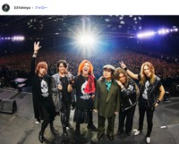 真矢さん「この写真を見る度に泣いちゃうな…かわいいかわいいジュンジ。愛するメンバー。そして本気でLUNA SEAを支えてくれるみんな」（本人の公式インスタグラム、2025年11月13日の投稿から）