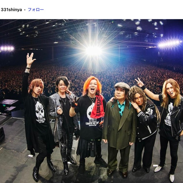 真矢さん「この写真を見る度に泣いちゃうな…かわいいかわいいジュンジ。愛するメンバー。そして本気でLUNA SEAを支えてくれるみんな」（本人の公式インスタグラム、2025年11月13日の投稿から）