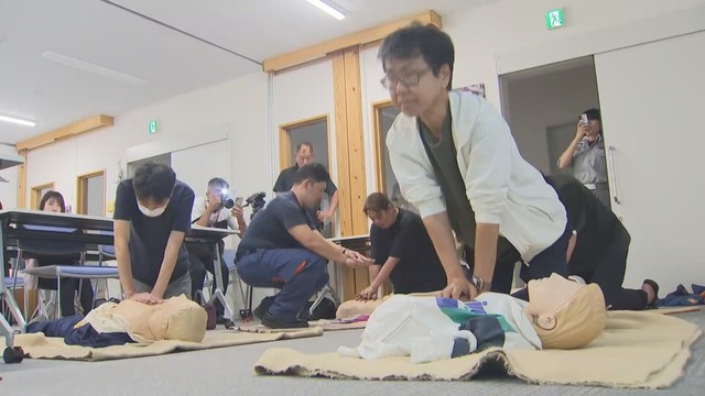 宿泊施設従業員が応急手当の研修会　宿泊客の万が一に備える　宮城・大崎市鳴子温泉