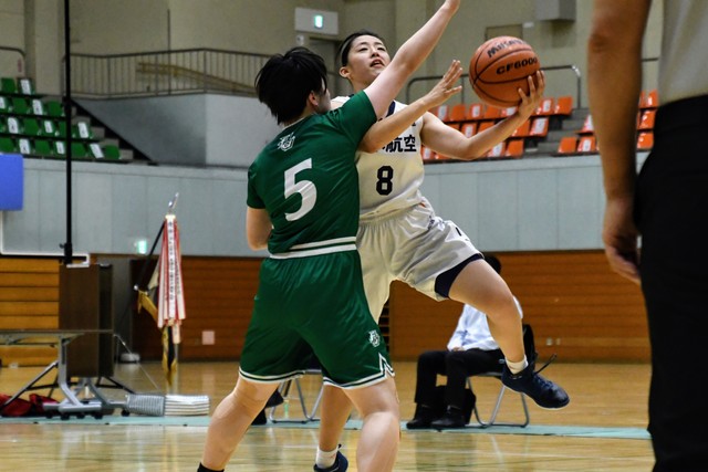 【女子決勝】日本航空―富士学苑（全国高校総体バスケ山梨県大会）