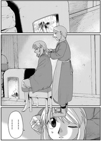 髪をといてもらっている様子　Ⓒ瀧宏一／講談社