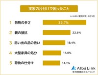 実家の片付けで困ったこと