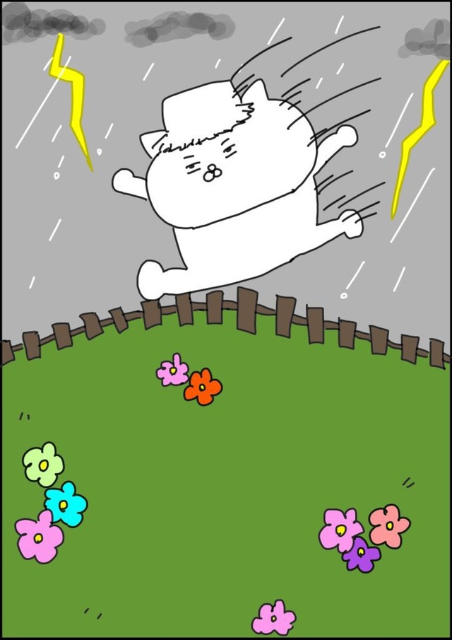 【漫画】『柵の外』18（猫田まんじまるさん提供）