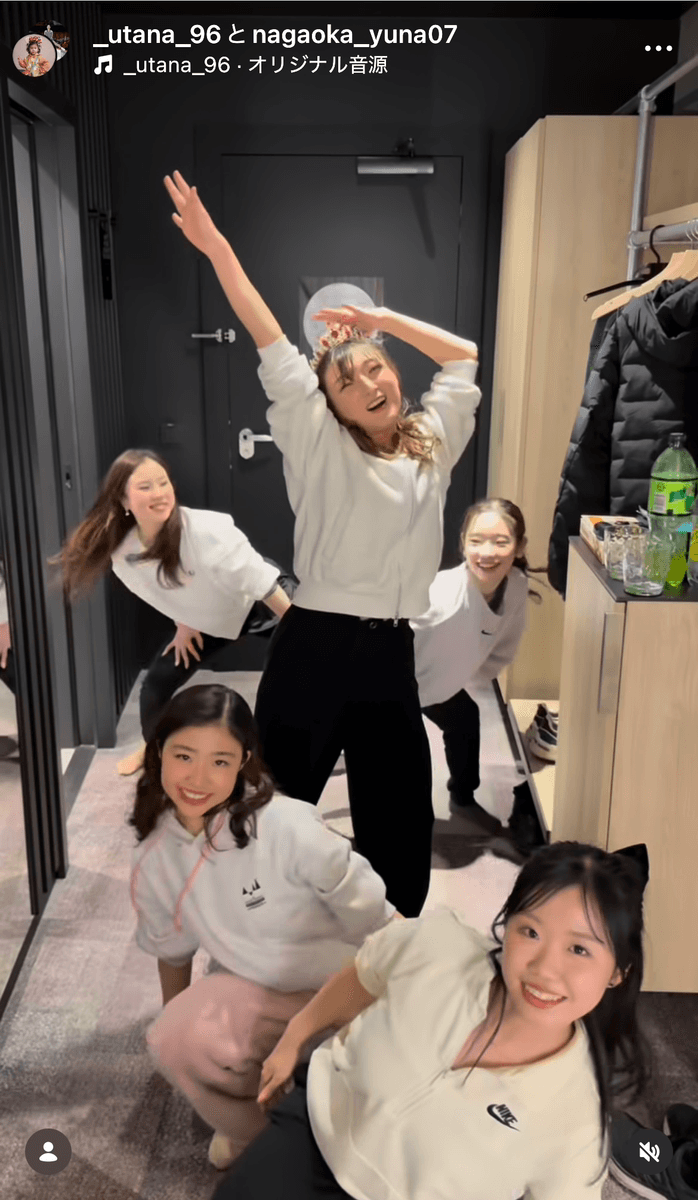 「スーパーケオリタイム with チームジャパンガールズ」（長岡柚奈 Yuna Nagaoka (@nagaoka_yuna07)さんのインスタグラムより）