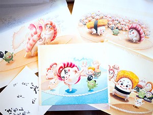 アンマサコさんの絵本「どすこいすしずもう」シリーズ　「すし力士」たちが真剣勝負！