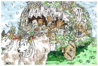 中学生の時に描いた『切り株の祭り』／apipoさん（@apipo1113）提供