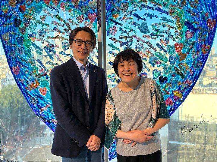 イベント会場となったシブヤフォントラボでの國分功一郎さん（左）と稲原美苗さん（右）　撮影＝藤原さと