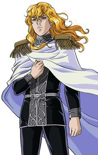 アニメ「銀河英雄伝説」に登場するラインハルト。銀河帝国側の主人公だ