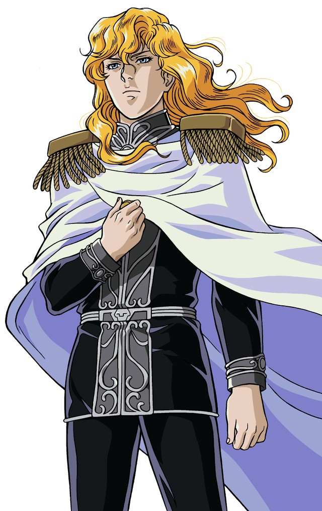 アニメ「銀河英雄伝説」に登場するラインハルト。銀河帝国側の主人公だ