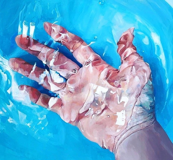 リアルすぎ」「写真かと思った」水の絵が本物にしか見えないと話題に