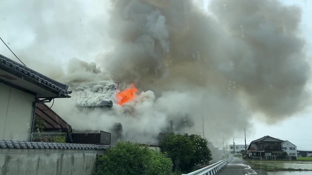 住宅火災現場　視聴者提供