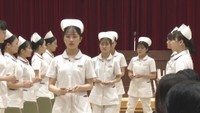 歯科衛生士を目指す学生の戴帽式