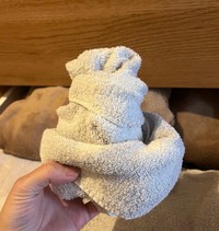 洗濯物を畳んで作ったもの（提供：えりん ぎさん）