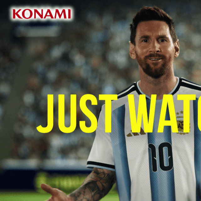 サッカーゲーム「eFootball」の新CMに登場したアルゼンチン代表のリオネル・メッシ©Konami Digital Entertainment