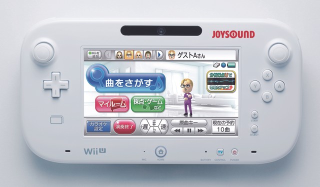 JOYSOUND FESTAでの「Wii U GamePad」操作画面