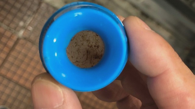 目詰まりしたフィルター　提供：倉敷市水道局
