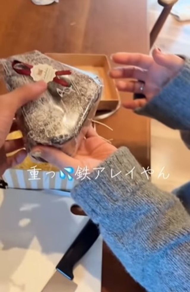 片手で持てるサイズながら、「鉄アレイやん」と表現するほど重量はずっしり／サンシャインBBAさん提供