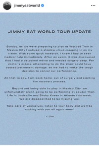 ジミー・イート・ワールドのインスタグラム＠jimmyeatworldより