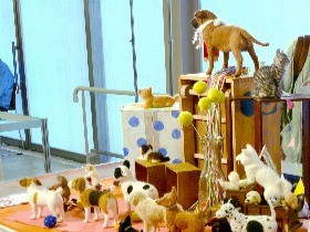 まるで本物の犬や猫のよう　羊毛で作る「フェルトアート展」