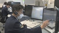 通信指令室　岡山県警本部