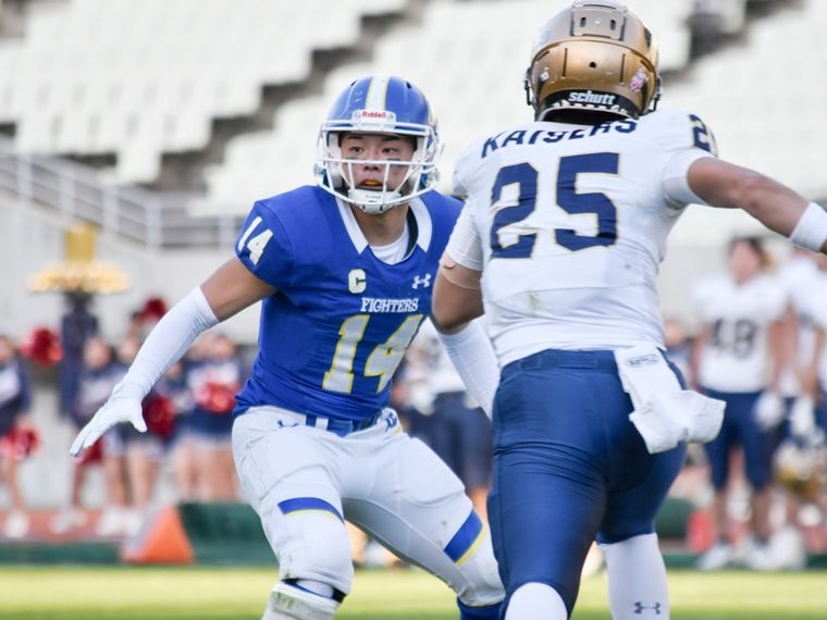 アメフト - 関西学院大DB礒田啓太郎 「ここから」のところで大けが