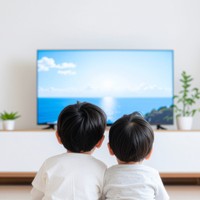 テレビを見る兄弟　※画像はイメージです（健 板澤/stock.adobe.com）