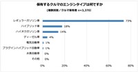 保有するクルマのエンジンタイプ（提供画像）