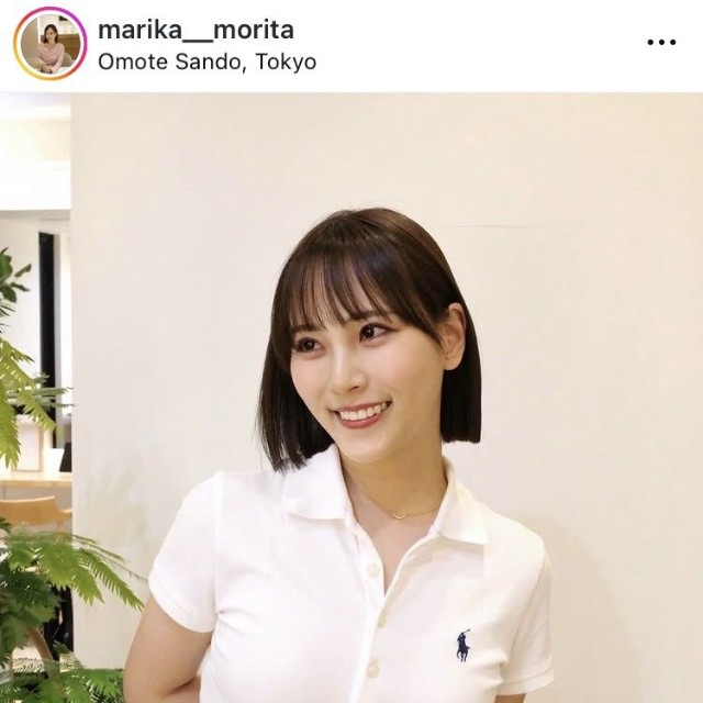 森田真理華アナのインスタグラム＠marika__moritaより