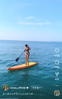 菜々緒インスタグラム（＠nanao_official）より