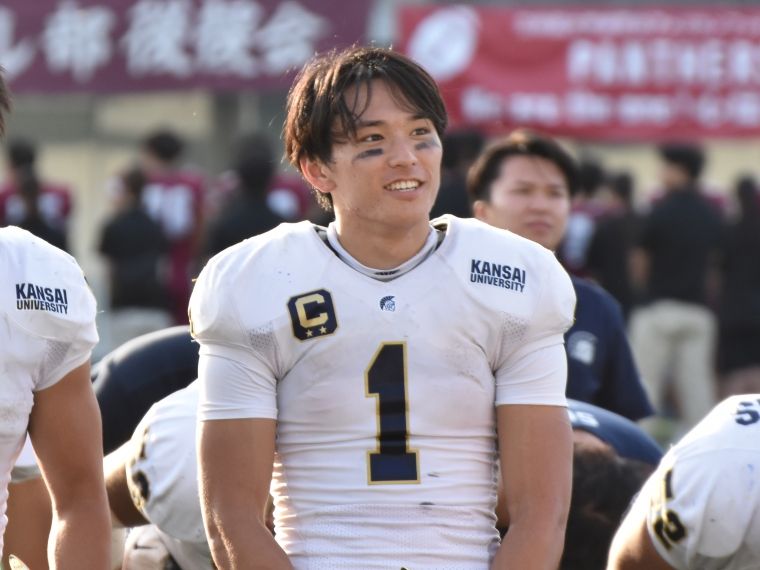 アメフト - 関西大DB吉田優太 吹奏楽からアメフト、立命戦で勝利呼ぶ