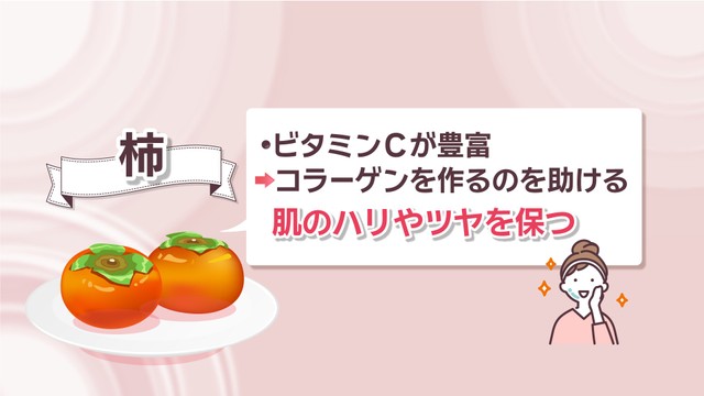 柿に含まれている肌のケアに必要な栄養素は？