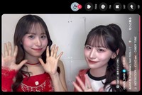コラボした立花琴未（右）と石山咲良＝CANDY TUNEのTikTok＝Candy_tune
