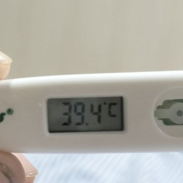 39.4℃の高熱（いのこうさん提供）